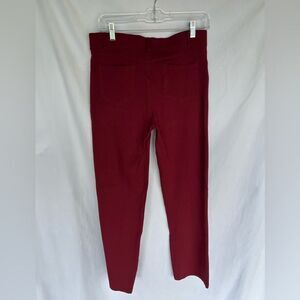Betabrand Classic Dress Pant Yoga Pant Straight Maroon size Medium Petite